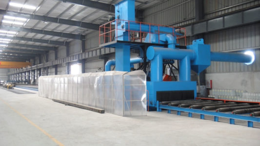 鋼材開平、預(yù)處理、切割下料線